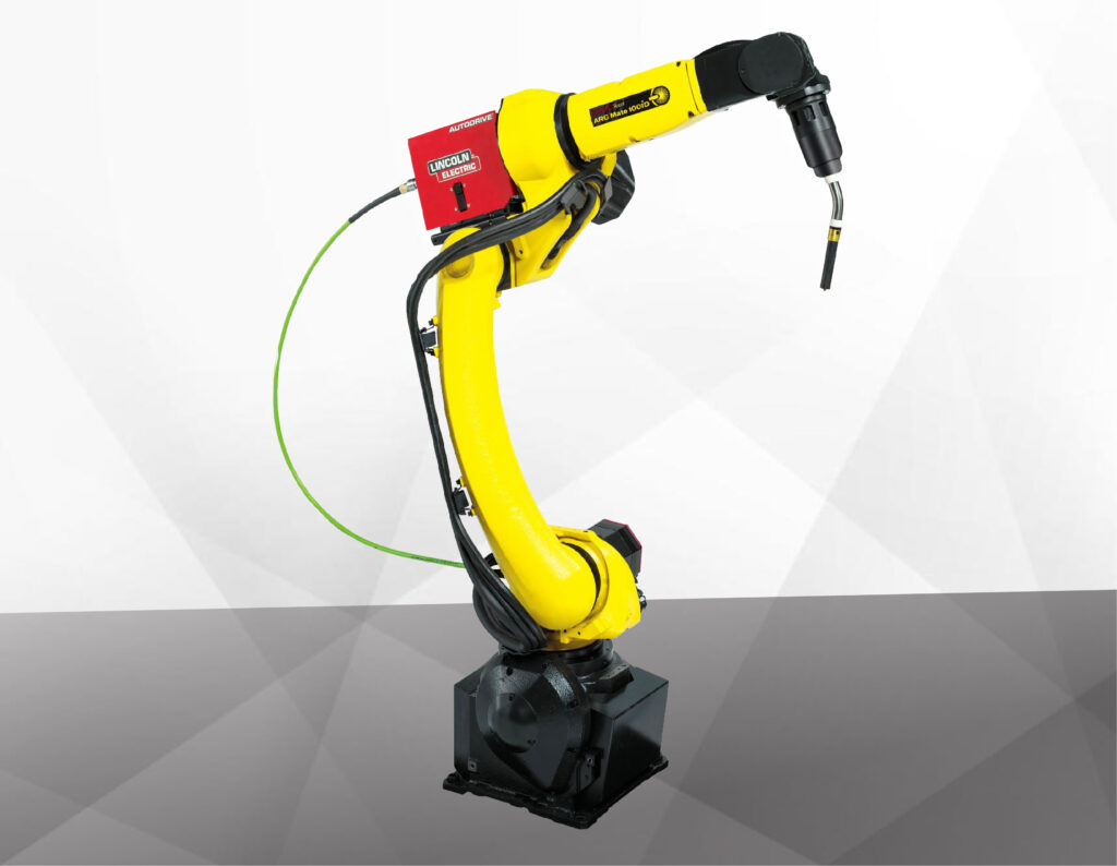 FANUC ARC Mate 100iD Schweißroboter mit Lincoln-Electric-Drahtvorschub