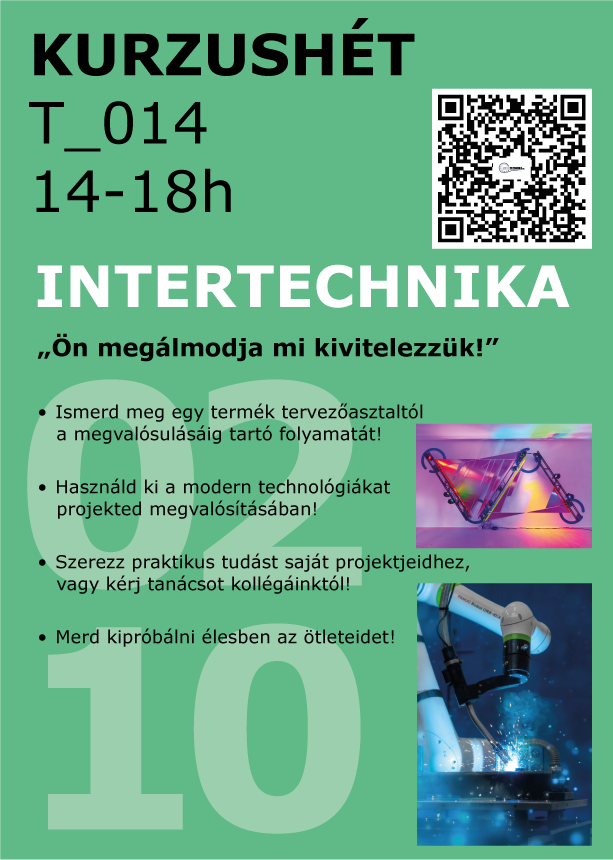 MOME kurzushét plakát — Intertechnika: „Ön megálmodja, mi kivitelezzük!”, T_014 terem, 14–18 óra