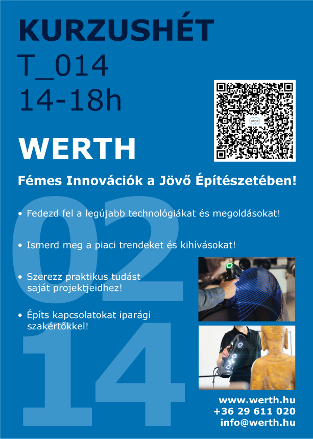 MOME kurzushét plakát — Werth: fémes innovációk a jövő építészetében