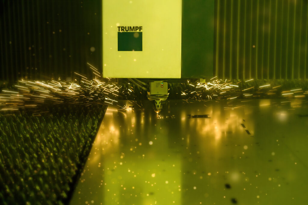 TRUMPF laser cutting machine in operation
